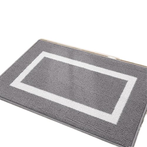 Fußmatte for den Eingangsbereich, for Außenbereich, weicher Küchenteppich, Rutschfester Bodenschutz, sauberer Fuß, saugfähige Für Haustür Innen Und Außen(White) von HUWOYG