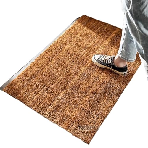 Fußmatten, Kokosfaser-Haustürmatte, Ourdoor-Eingangs-Fußmatte, 40 x 60 cm, gelb, Dicke, schwere PVC-Rückseite, Rutschfester Boden, Teppich, Schuhe, saubere Matte Für Haustür Innen Und Außen Fußmatten, Kokosfaser-Haustürmatte, Ourdoor-Eingangs-Fußmatte, 40 x 60 cm, gelb, Dicke, schwere PVC-Rückseite, Rutschfester Boden, Teppich, Schuhe, saubere Matte Für Haustür Innen Und Außen von HUWOYG