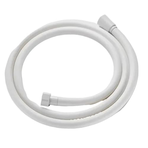 HUWOYG 1,5/2,0/3,0/4,0 M PVC Handbrause Schlauch Universal Flexible Anti Wicklung Explosionsgeschützte Wasser Rohr Bad Wasserhahn Dusche Rohr Für Duschen(White,150cm) von HUWOYG