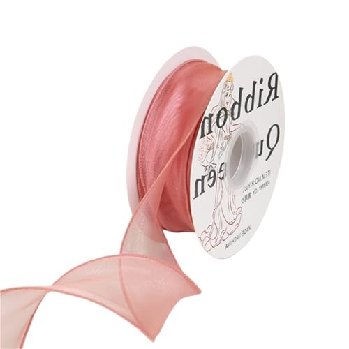 HUWOYG 10 Rollen × 10 Yards, 40 mm Breite, gewelltes Organzaband aus Seide, Schleifenmaterial for Haarschmuck, Geschenkverpackungen, Dekoration, Spitzenbänder Für Basteln(Red) von HUWOYG