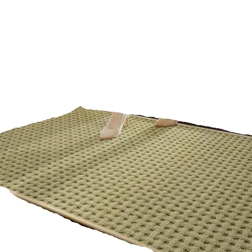 Rutschfester Teppich, Eingangsmatte, Heimdekoration, helle Fußmatte, rechteckig, Schlafzimmer, Wohnzimmer, Bodenmatte, Innenteppich Für Haustür Innen Und Außen(Light Green,100X100cm) von HUWOYG