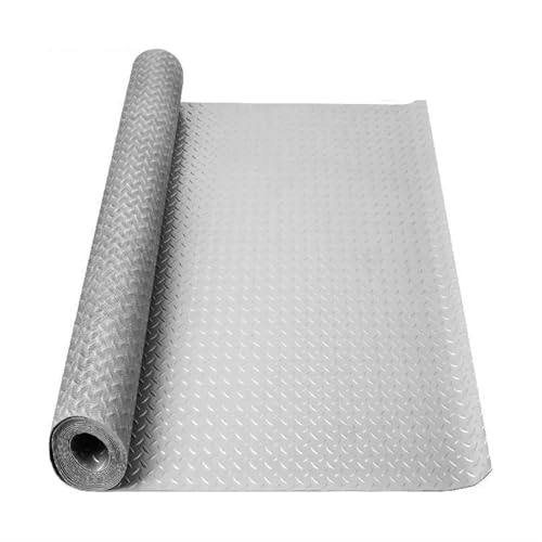 Türmatten, Garagenbodenmatte, 1,66 mm dick, rutschfest, silberfarben, Garagenmatte, PVC-Vinyl Für Haustür Innen Und Außen(1.5x2.8M) von HUWOYG