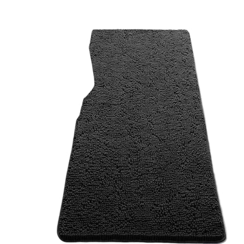 rutschfeste Badezimmermatte, Küchentürmatten, super saugfähiger Teppich for Waschbecken, Badewanne, Toilette, Seitenboden Für Haustür Innen Und Außen(Black,43cmx61cm) von HUWOYG