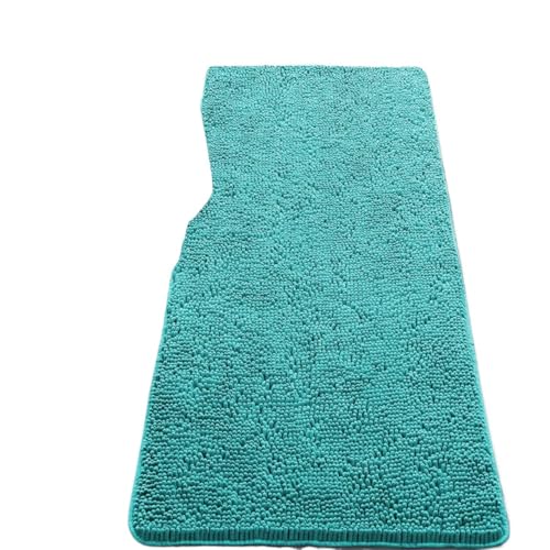 rutschfeste Badezimmermatte, Küchentürmatten, super saugfähiger Teppich for Waschbecken, Badewanne, Toilette, Seitenboden Für Haustür Innen Und Außen(Sky Blue,51cmx81cm) von HUWOYG