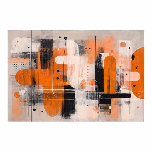 HUYEEI Große nordische abstrakte Wand Gemälde Geometrische Formen Leinwandbilder,für Badezimmer, Flure, Büros Schlafzimmer Home Deko Wohnung Bild Wohnzimmer(mehrfarbig08)-20x30cm Ungerahmt von HUYEEI