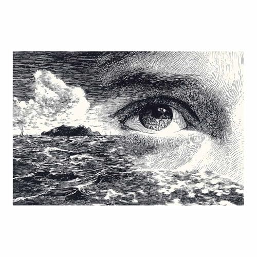 HUYEEI Leinwandbild Bilder Augen und Meer Abstrakt Kunstdruck modern Wandbilder,für Schlafzimmer Büro Wohnzimmer Wanddekoration Design Wand Bild(schwarz154)-40x60cm Ungerahmt von HUYEEI