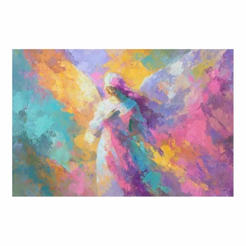HUYEEI Leinwandbild Bilder Engelsfigur Abstrakt Kunstdruck modern Wandbilder,für Schlafzimmer Büro Wohnzimmer Wanddekoration Design Wand Bild(mehrfarbig104)-40x60cm Ungerahmt von HUYEEI