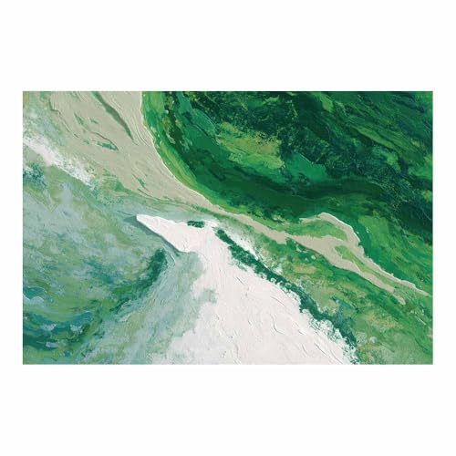 HUYEEI Leinwandbilder Landschaftsmalerei Ästhetische Bilder - abstraktes Deko Wohnzimmer - Wandbilder Schlafzimmer - Wand Deko -Badezimmer, Büro(grün145)-20x30cm Ungerahmt von HUYEEI