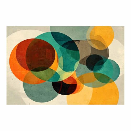 HUYEEI Leinwandbilder Zeichnung Ästhetische Bilder - abstraktes Deko Wohnzimmer - Wandbilder Schlafzimmer - Wand Deko -Badezimmer, Büro(mehrfarbig165)-70x100cm Ungerahmt von HUYEEI