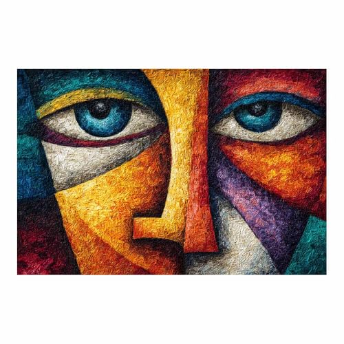 HUYEEI Modern Wandbild Kunstdruck auf Leinwand Bild Abstrakt Abstrakte Augen Moderne Kunst,Wohnzimmer Deko Schlafzimmer über Bett Room Decor Geschenke(mehrfarbig16)-60x90cm Ungerahmt von HUYEEI