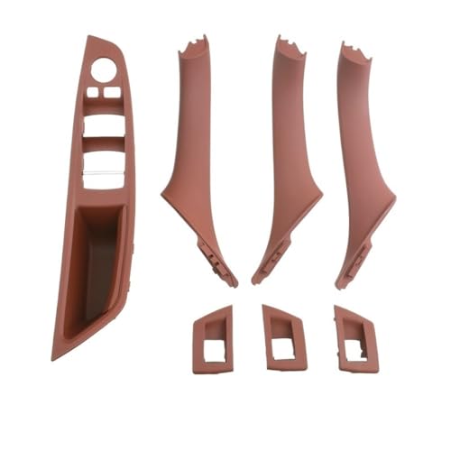 Auto Innen TüRgriff Aufgerüstete Innentür-Armlehnenfenster-Fensterschalter-Panel-Pull-Griff-Set-Fit-Verwendung for BMW 5 Serie F10 F11 F18 52 0I 523i 525i 528i 535i NnentüRgriffe(Brown LHD 7PCS) von HUYGB