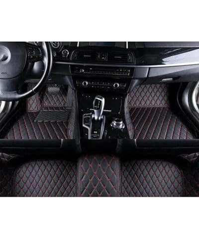 HUYHSD Auto Fussmatte Für Subaru Für Forester 2024 2023 2022 2021 2020 2019 Kunstleder Auto Fußmatten Floorliners Teppiche Teppiche Pads Autofußmatten(Dark Red,Left Hand Drive) von HUYHSD