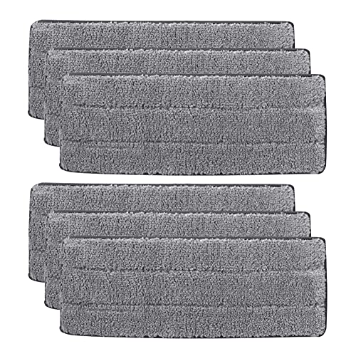 HUYIWEI Mop Pads, 6 Stück Mikrofaser Reinigung Pads, Ersetzbar, Wiederverwendbar, für Flachmopp, Klettmopp HUYIWEI Mop Pads, 6 Stück Mikrofaser Reinigung Pads, Ersetzbar, Wiederverwendbar, für Flachmopp, Klettmopp von HUYIWEI