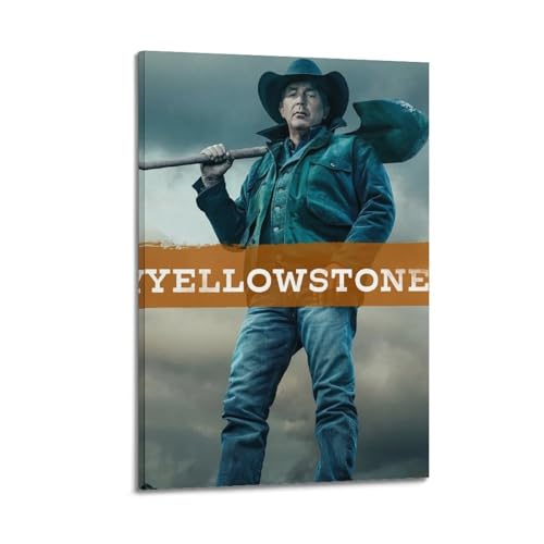 HUYREWHUYUU Yellowstone-Poster, Vintage-Poster, dekoratives Gemälde, ästhetische Wandkunst, Leinwand-Dekor für Wohnzimmer, Schlafzimmer, 50 x 75 cm, Rahmenstil HUYREWHUYUU Yellowstone-Poster, Vintage-Poster, dekoratives Gemälde, ästhetische Wandkunst, Leinwand-Dekor für Wohnzimmer, Schlafzimmer, 50 x 75 cm, Rahmenstil von HUYREWHUYUU