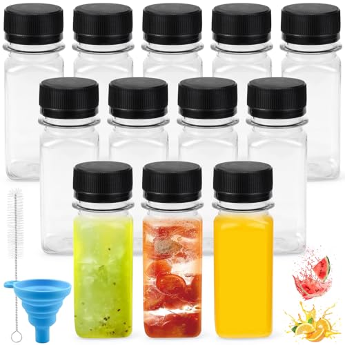 HUYUE Kleine Flaschen zum Befüllen Shot Plastik Flaschen 60ml Saftflaschen Mini von HUYUE