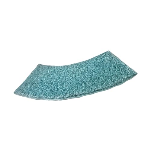 Duschmatte 45x100 cm gebogen rutschfest halbrund waschbar Badvorleger Mikrofaser für Dusche oder Badewanne A von HUYUIYUSS
