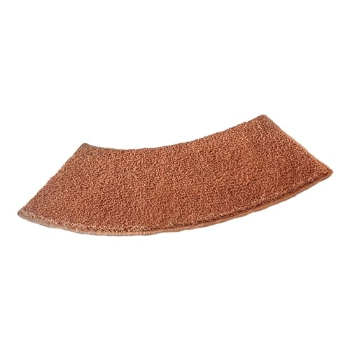 Duschmatte gebogen 45x100 cm rutschfest Halbrund Waschbar Badteppich Mikrofaser für Dusche oder Badewanne B von HUYUIYUSS