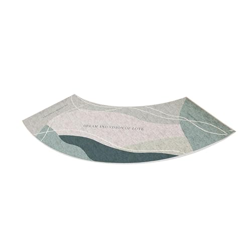 Gebogene Duschmatte, 40 x 75 cm, gebogene Badematte für Eckdusche, rutschfeste Badematte aus weicher Mikrofaser, maschinenwaschbar, gebogene Duschmatte für runde Dusche A Gebogene Duschmatte, 40 x 75 cm, gebogene Badematte für Eckdusche, rutschfeste Badematte aus weicher Mikrofaser, maschinenwaschbar, gebogene Duschmatte für runde Dusche A von HUYUIYUSS