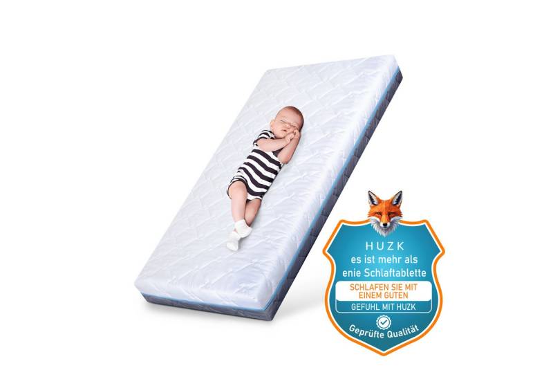 Babymatratze DREAMZY mit Waschbarem Bezug I Liebevoll gemacht für Babys, HUZK, (Babymatratze 60x120 cm – CertiPUR-zertifizierter Kaltschaum (Härtegrad H2) Kindermatratze 60x120 für Babybetten), ATMUNGSAKTIVE Babymatratze für besten Schlafkomfort von HUZK
