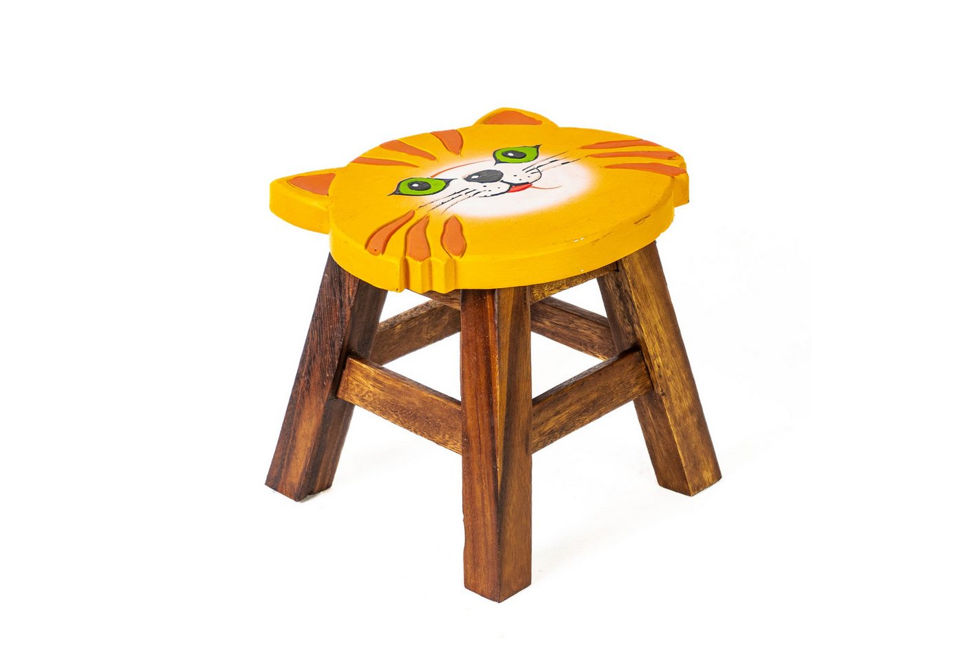 HUZK Kinderhocker Orangene Katze, Stabiler hocker aus Holz – Perfekte Sitzgelegenheit für Kinderzimmer HUZK Kinderhocker Orangene Katze, Stabiler hocker aus Holz – Perfekte Sitzgelegenheit für Kinderzimmer von HUZK