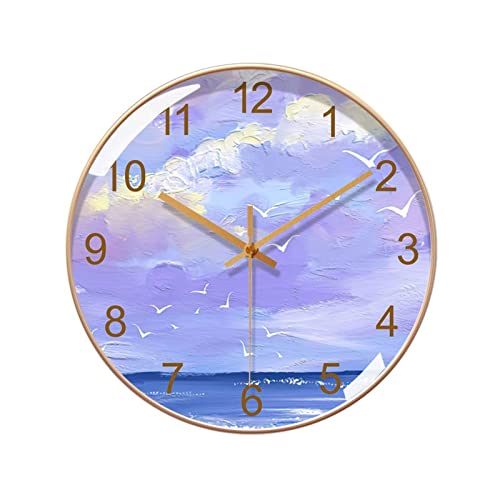 HVBIHRJIP Kreative minimalistische Kunst stilvolle stille Schlafzimmer -Dekoruhr für Wand (Größe: 10 Zoll) von HVBIHRJIP