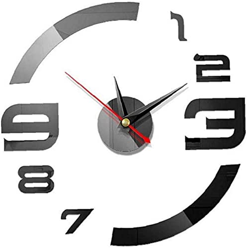 HVBIHRJIP Spiegel Wanduhren 3D Acryl Tapetenaufkleber Uhrenabziehbilder Heimatkoration von HVBIHRJIP