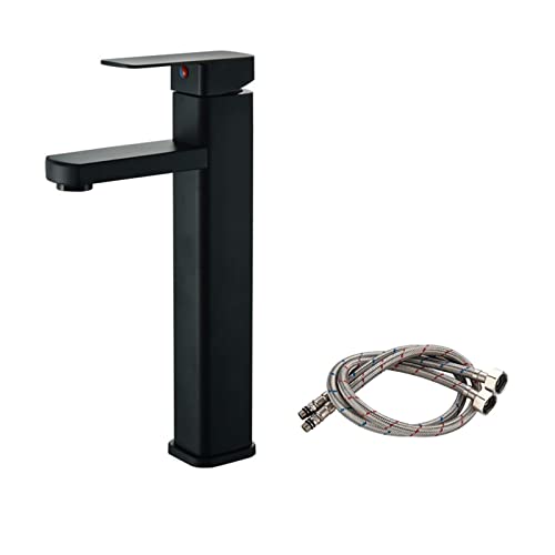 Robinet de Bassin doré brossé Baillé Robinet d'évier de pulvérisation à poignée à poignée de Pull-Out Robinet de comptoir monté sur Le Plafond à Eau Chaude et à Eau Froide (Chrom kurz) von HVBIHRJIP