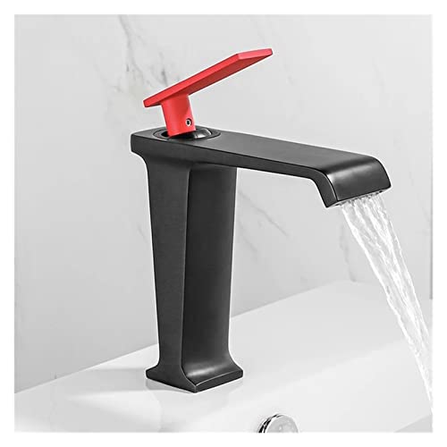 Robinet de Bassin doré brossé Baillé Robinet d'évier de pulvérisation à poignée à poignée de Pull-Out Robinet de comptoir monté sur Le Plafond à Eau Chaude et à Eau Froide (Chrom kurz) von HVBIHRJIP