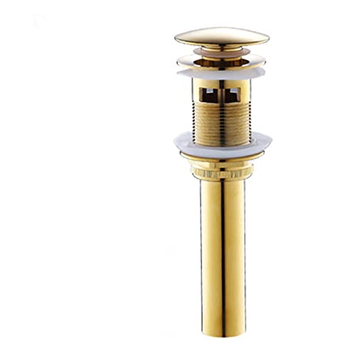 Robinet de Bassin doré brossé Baillé Robinet d'évier de pulvérisation à poignée à poignée de Pull-Out Robinet de comptoir monté sur Le Plafond à Eau Chaude et à Eau Froide (Chrom kurz) von HVBIHRJIP