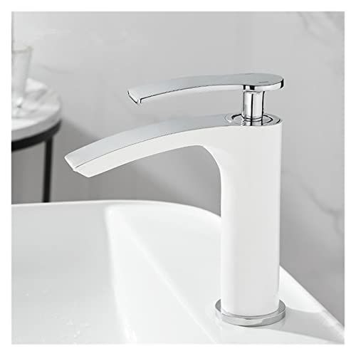 Robinet de Bassin doré brossé Baillé Robinet d'évier de pulvérisation à poignée à poignée de Pull-Out Robinet de comptoir monté sur Le Plafond à Eau Chaude et à Eau Froide (Chrom kurz) von HVBIHRJIP