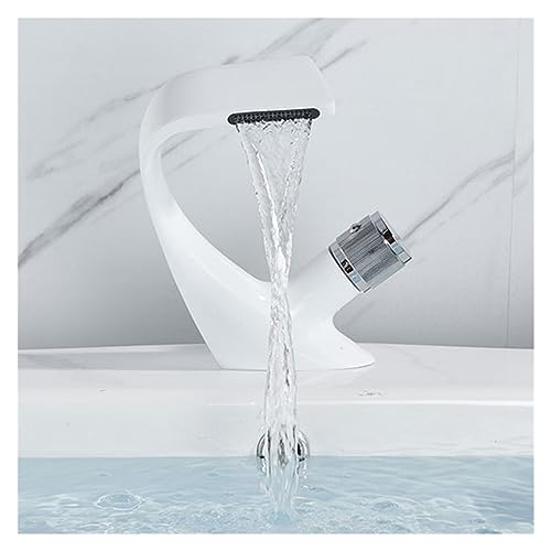 Robinet de Bassin doré brossé Baillé Robinet d'évier de pulvérisation à poignée à poignée de Pull-Out Robinet de comptoir monté sur Le Plafond à Eau Chaude et à Eau Froide (Chrom kurz) von HVBIHRJIP