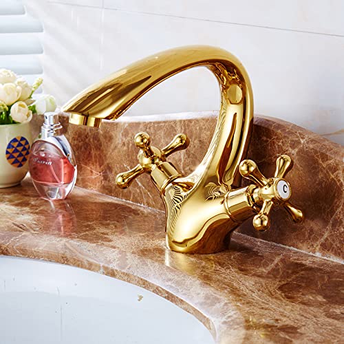 Robinet de salle de bain vintage, mélangeur chaud à chaud robinet de vanité vintage, robinet de lavabo de salle de bain à poitrine à double poignée, robinet de salle de bain en laiton robinets vintage Robinet de salle de bain vintage, mélangeur chaud à chaud robinet de vanité vintage, robinet de lavabo de salle de bain à poitrine à double poignée, robinet de salle de bain en laiton robinets vintage von HVBIHRJIP