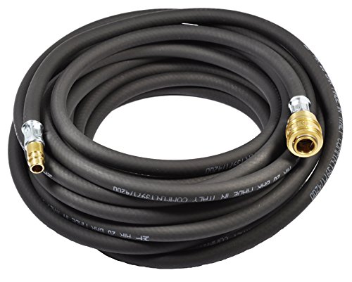 Druckluft Schlauch Gummi 6mm, 15 Meter mit Kupplung und Stecknippel von HVG-Druckluftzubehör