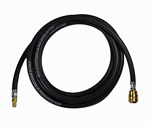 Druckluft Schlauch Gummi 6mm, 3 Meter mit Kupplung und Stecknippel von HVG-Druckluftzubehör