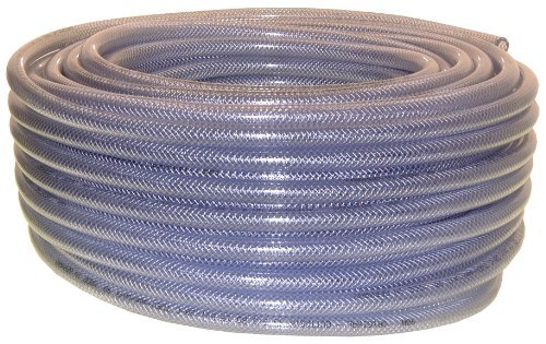 Druckluftschlauch, PVC, Gewebeschlauch, Lebensmittelqualität, 9 mm Innen, 50 Meter Rolle, Farbe; transparent, natur von HVG-Druckluftzubehör