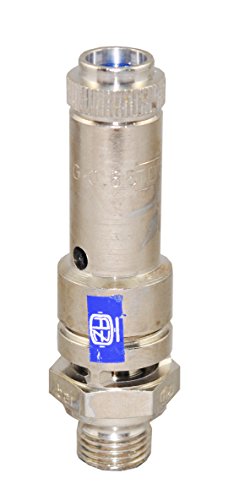 TÜV Sicherheitsventil Überdruckventil Kompressor 16 bar G 1/2" MS-vernickelt von HVG-Druckluftzubehör
