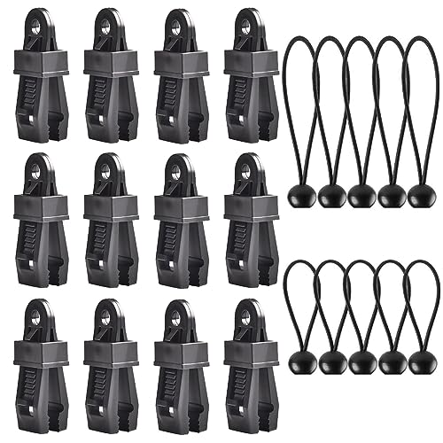12 x Tarpaulin Clips, Heavy Duty with 10 x Tarpaulin tensioners with Ball, Camping, Tent Clip, Tarpaulin Clips, Linoleum Clip, Tent Clips, Plastic, Tarpaulin 12 x Tarpaulin Clips, Heavy Duty with 10 x Tarpaulin tensioners with Ball, Camping, Tent Clip, Tarpaulin Clips, Linoleum Clip, Tent Clips, Plastic, Tarpaulin von HVZUM