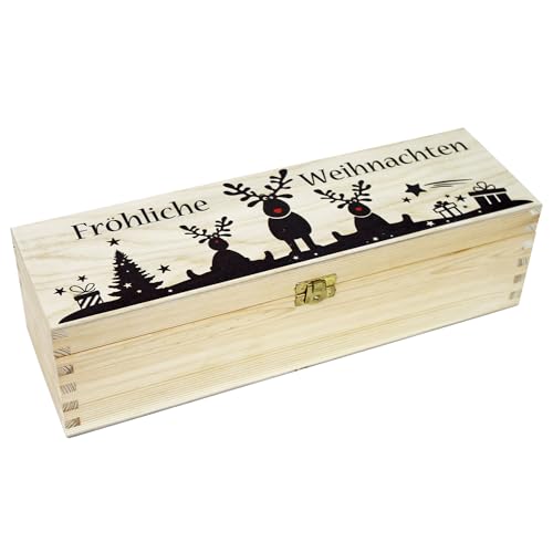 1er Weinkiste aus Holz mit Klappverschluss und Aufdruck Weihnachten Merry Christmas and Happy New Year 1er Weinkiste aus Holz mit Klappverschluss und Aufdruck Weihnachten Merry Christmas and Happy New Year von HW HOLZKISTEN-WELT