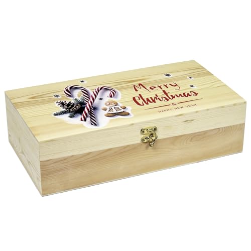 2er Weinkiste aus Holz mit Bügelverschluss und Aufdruck Merry Christmas and Happy New Year 2er Weinkiste aus Holz mit Bügelverschluss und Aufdruck Merry Christmas and Happy New Year von HW HOLZKISTEN-WELT