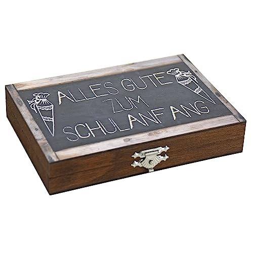 HW HOLZKISTEN-WELT Geschenkbox zur Einschulung/Schulanfang Holzkiste Geldgeschenk von HW HOLZKISTEN-WELT
