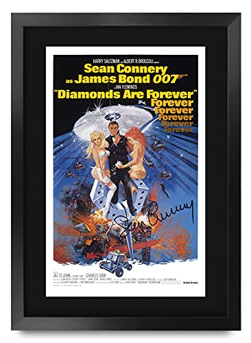 HWC Trading A3 FR James Bond - Diamanten sind für immer Druck Movie Poster Sean Connery Signed Geschenk GESTALTET A3 Printed Autogramm Film Geschenke Fotobildanzeige von HWC Trading
