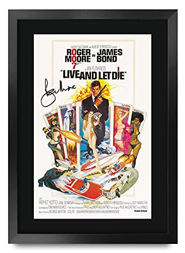 HWC Trading A3 FR James Bond - Leben und sterben lassen Movie Poster Roger Moore Geschenk GESTALTET A3 Printed Autogramm Film Geschenke drucken Fotobildanzeige Signed von HWC Trading