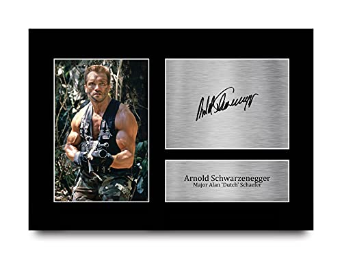 HWC Trading A4 Arnold Schwarzenegger Predator Geschenke Gedruckt, Signiert Autogramm Bild Für Film-Erinnerungsstücke-Fans von HWC Trading