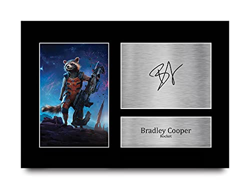HWC Trading A4 Bradley Cooper Guardians of the Galaxy Rocket Geschenke Gedruckt, Signiert Autogramm Bild Für Film-Erinnerungsstücke-Fans von HWC Trading