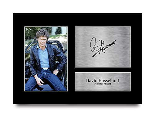 HWC Trading A4 David Hasselhoff Knight Rider Geschenke Gedruckt Signiert Autogramm Bild Für Fernsehshow Fans von HWC Trading