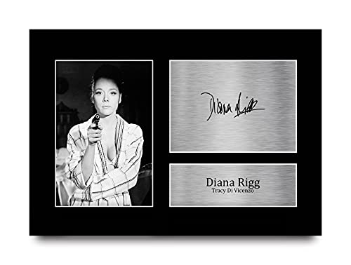 HWC Trading A4 Diana Rigg James Bond On Her Majesty's Secret Service Geschenke Gedruckt, Signiert Autogramm Bild Für Film-Erinnerungsstücke-Fans von HWC Trading