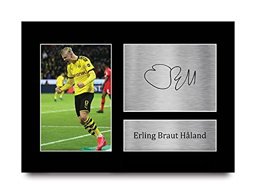 HWC Trading A4 Erling Haaland Dortmund Geschenke gedruckt Autogramm Bild für Fans und Unterstützer der Unterzeichnung - A4 von HWC Trading