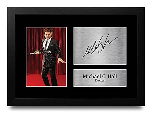 HWC Trading A4 FR Michael C. Hall Dexter Dexter Geschenke gedruckt Autogramm Bild für TV-Fans signiert - A4 Eingerahmt von HWC Trading