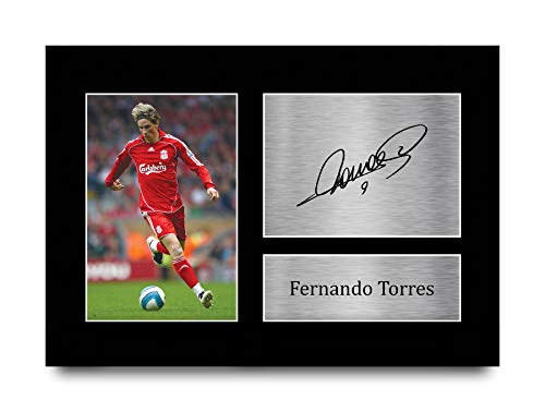 HWC Trading A4 Fernando Torres Liverpool Gifts gedrucktes Autogramm für Fans und Fans – A4 von HWC Trading