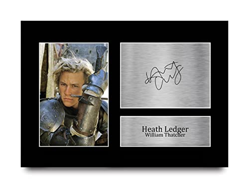 HWC Trading A4 Heath Ledger A Knight's Tale Geschenke Geducktes Signiertes Autogramm Foto für Fans von Film Memorabilien von HWC Trading